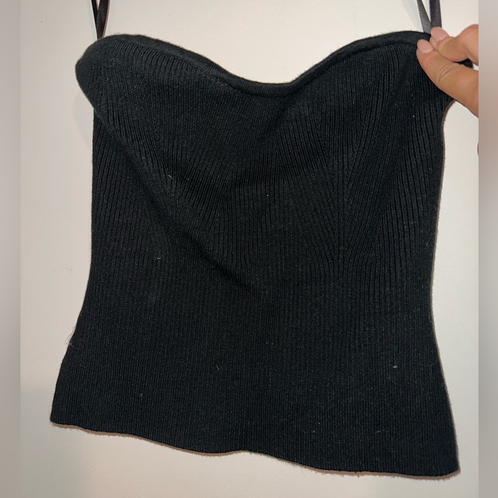 Banana republic black knit tube top size xs